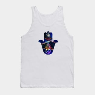 Hand of Fatima, Mystical Hamsa Hand or Hand of the Goddess Tank Top